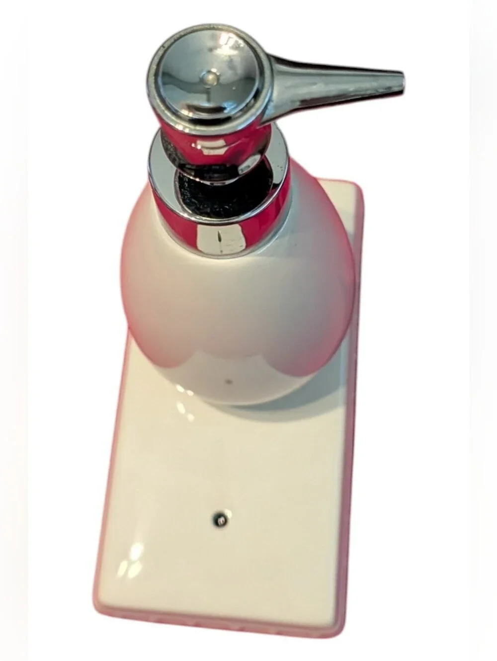 Nora Fleming Pearl Dot Soap Dispenser Ivory Ceramic Retired